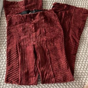 Free People wide leg velvet pant